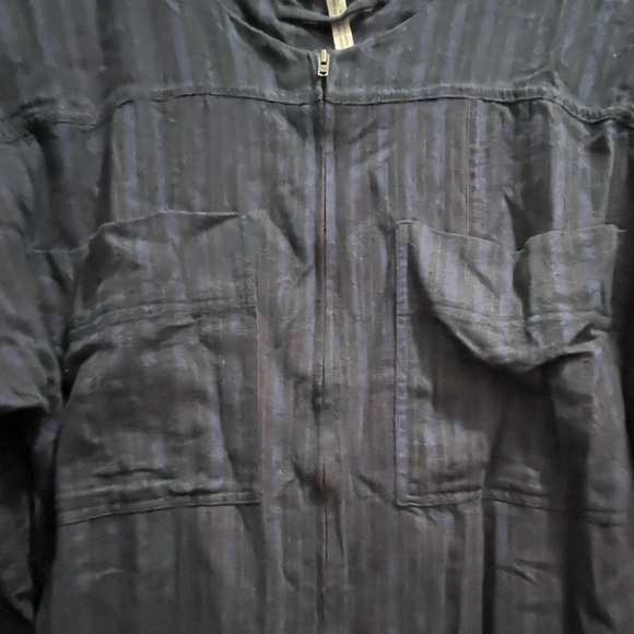 Apiece Apart Mars jumpsuit in navy winter stripes size large - Picture 16 of 16